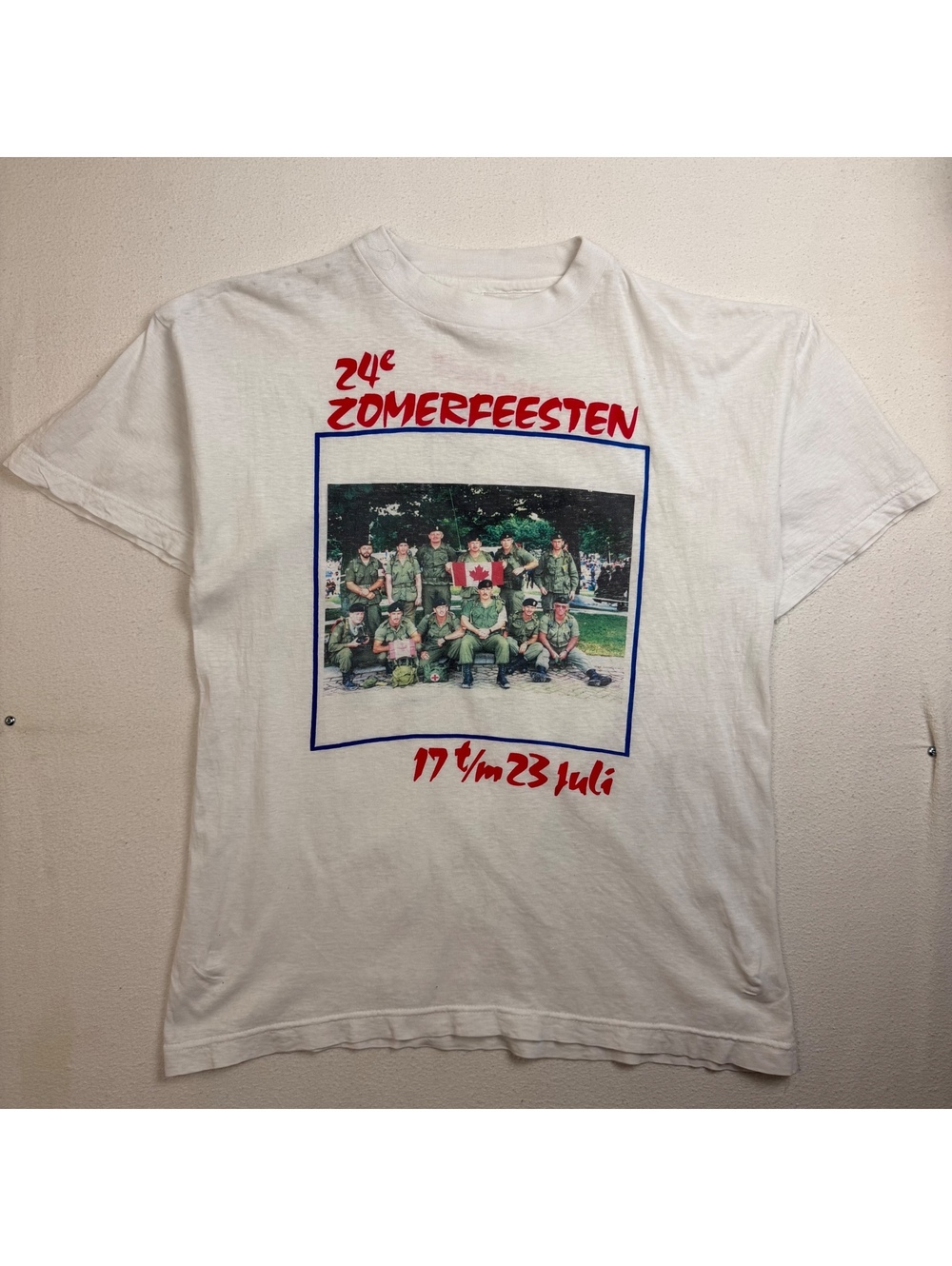 Vintage Netherlands Canadian Troop Tee Men's Large